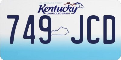 KY license plate 749JCD