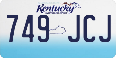 KY license plate 749JCJ