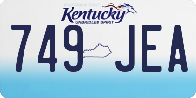 KY license plate 749JEA