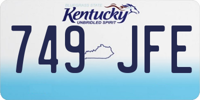 KY license plate 749JFE
