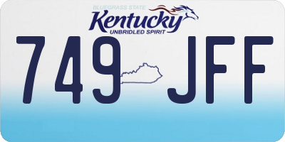 KY license plate 749JFF