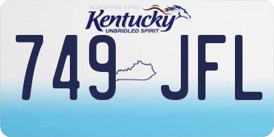 KY license plate 749JFL