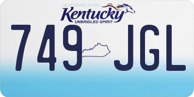 KY license plate 749JGL