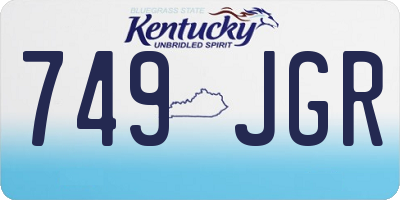 KY license plate 749JGR