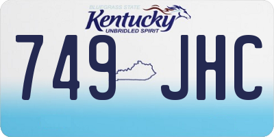 KY license plate 749JHC