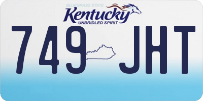 KY license plate 749JHT