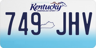 KY license plate 749JHV