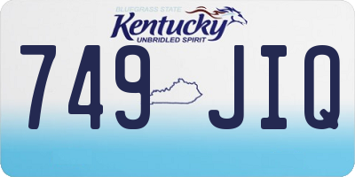 KY license plate 749JIQ