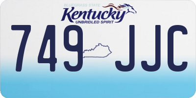 KY license plate 749JJC
