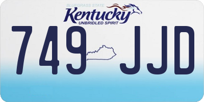 KY license plate 749JJD