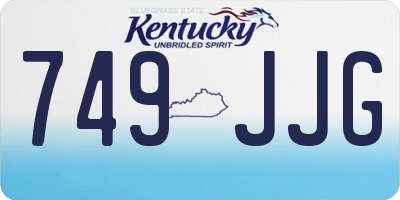 KY license plate 749JJG