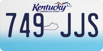 KY license plate 749JJS