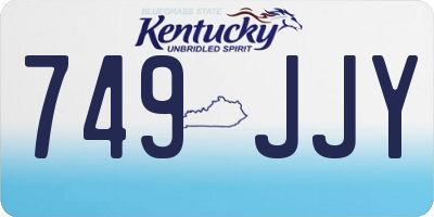 KY license plate 749JJY