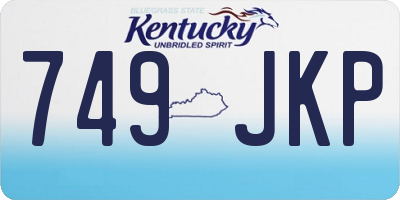 KY license plate 749JKP