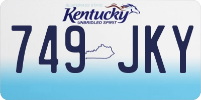 KY license plate 749JKY