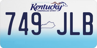 KY license plate 749JLB