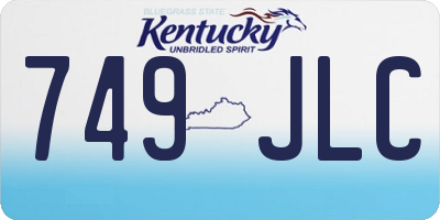 KY license plate 749JLC