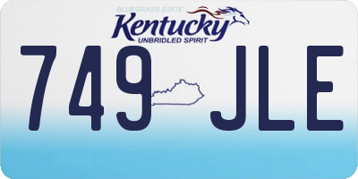 KY license plate 749JLE
