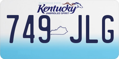 KY license plate 749JLG