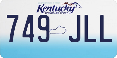 KY license plate 749JLL