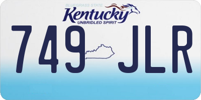 KY license plate 749JLR