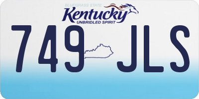 KY license plate 749JLS