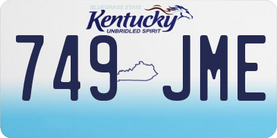 KY license plate 749JME