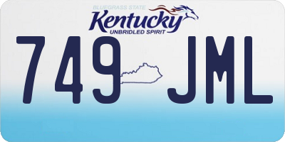 KY license plate 749JML