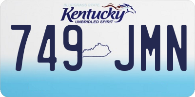 KY license plate 749JMN
