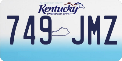 KY license plate 749JMZ