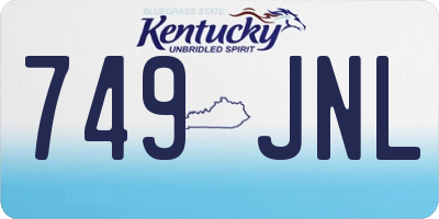 KY license plate 749JNL