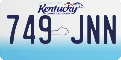 KY license plate 749JNN
