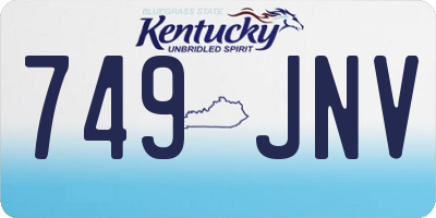 KY license plate 749JNV