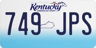 KY license plate 749JPS