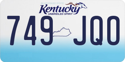 KY license plate 749JQO