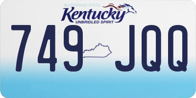 KY license plate 749JQQ