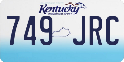 KY license plate 749JRC