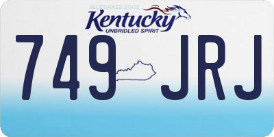 KY license plate 749JRJ