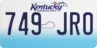 KY license plate 749JRO