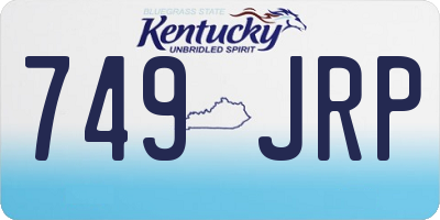 KY license plate 749JRP