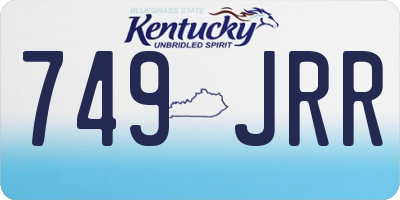 KY license plate 749JRR