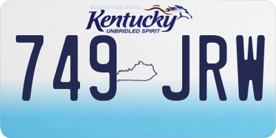 KY license plate 749JRW