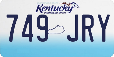 KY license plate 749JRY
