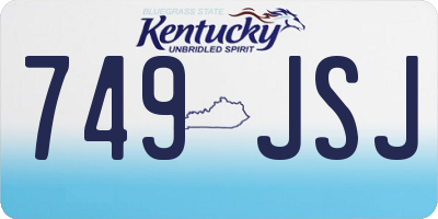 KY license plate 749JSJ