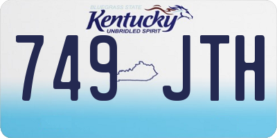 KY license plate 749JTH