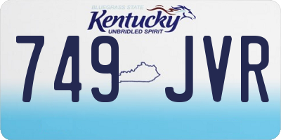 KY license plate 749JVR
