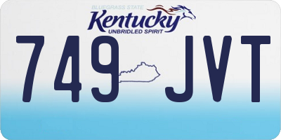 KY license plate 749JVT