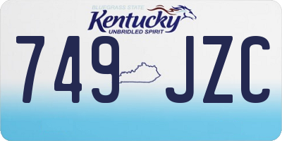 KY license plate 749JZC