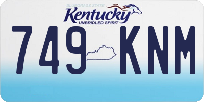 KY license plate 749KNM