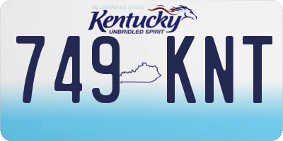 KY license plate 749KNT